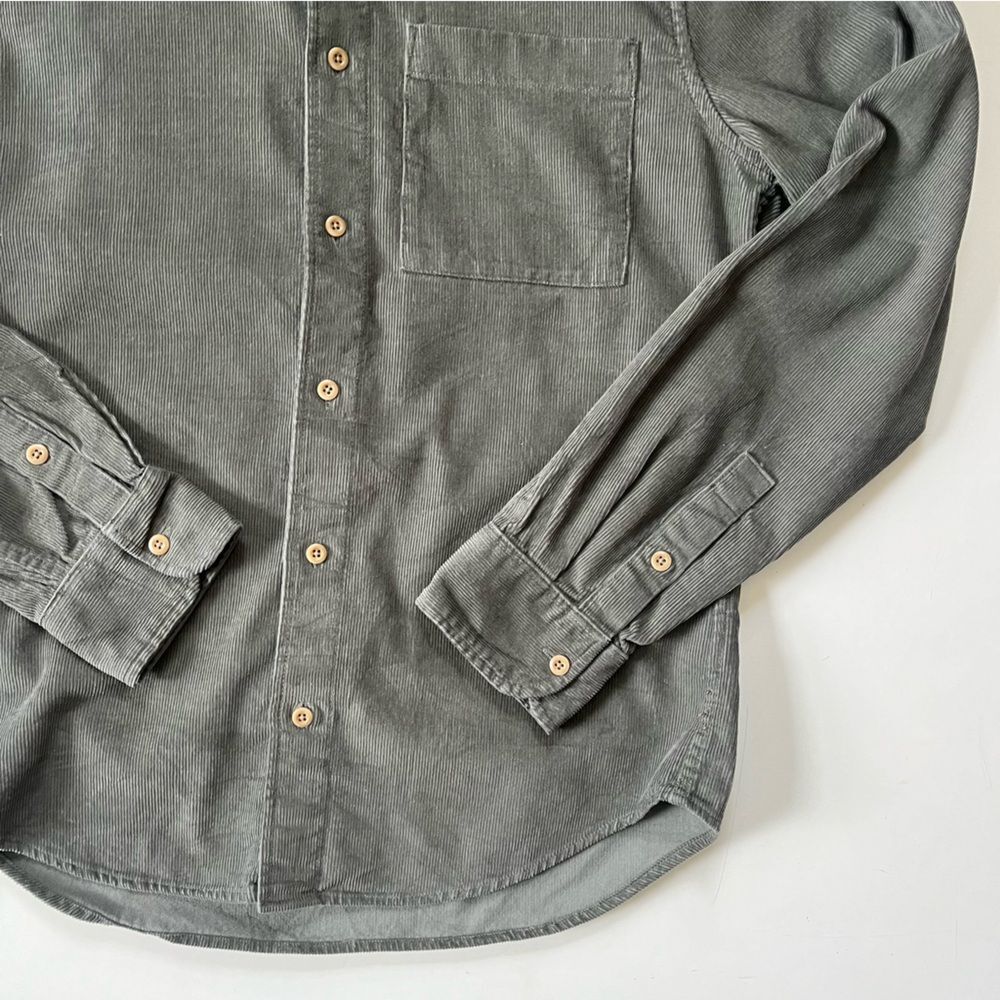 Madewell *GREY Corduroy Perfect Long-Sleeve Shirt Small - Picture 5 of 9